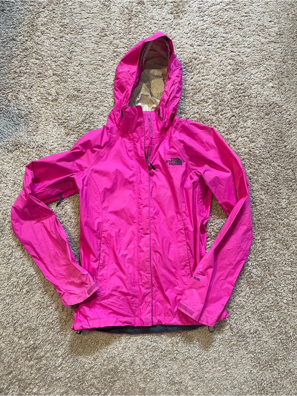 The North Face Women's Hot Pink Hooded Shell Jacket
